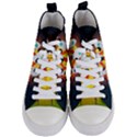 Rocket Take Off Missiles Cosmos Women s Mid-Top Canvas Sneakers View1