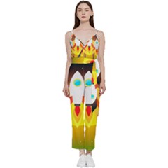 Rocket Take Off Missiles Cosmos V-neck Camisole Jumpsuit by Sarkoni