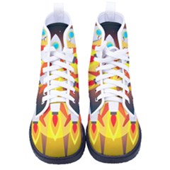 Rocket Take Off Missiles Cosmos Kid s High-top Canvas Sneakers by Sarkoni