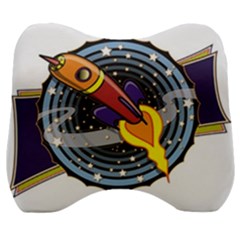 Rocket Space Clipart Illustrator Velour Head Support Cushion by Sarkoni