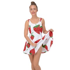 Seamless Pattern Fresh Strawberry Inside Out Casual Dress by Sarkoni