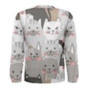 Cute Cats Seamless Pattern Men s Long Sleeve T-Shirt View2