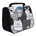 Cute Cat Hand Drawn Cartoon Style Full Print Travel Pouch (Small) View2