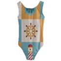 Nautical Elements Collection Kids  Cut-Out Back One Piece Swimsuit View1