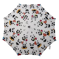 Playing Pandas Cartoons Hook Handle Umbrellas (medium) by Apen