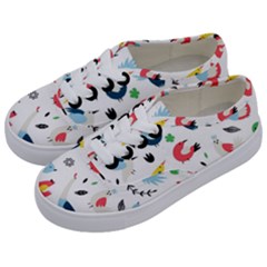 Vector Set Isolates With Cute Birds Scandinavian Style Kids  Classic Low Top Sneakers by Apen