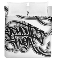 Hip Hop Music Drawing Art Graffiti Duvet Cover Double Side (queen Size) by Sarkoni