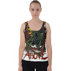 Grim Reaper Above Art  Monster Moon Letter Poster Velvet Tank Top by Sarkoni