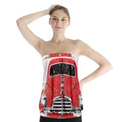 Perfect American Vintage Classic Car Signage Retro Style Strapless Top by Sarkoni