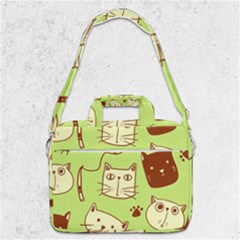 Cute Hand Drawn Cat Seamless Pattern Macbook Pro 13  Shoulder Laptop Bag  by Bedest