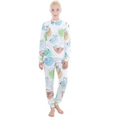 Cartoon Bird Cute Doodle Bird Women s Lounge Set by Bedest