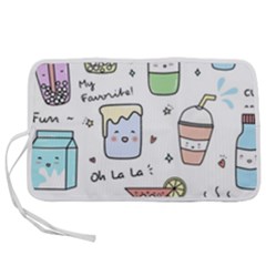 Drinks Cocktails Doodles Coffee Pen Storage Case (m) by Apen