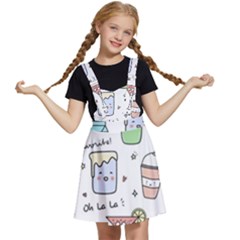 Drinks Cocktails Doodles Coffee Kids  Apron Dress by Apen