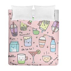 Drink Cocktail Doodle Coffee Duvet Cover Double Side (full/ Double Size) by Apen