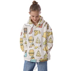 Dinner Meal Food Snack Fast Food Kids  Oversized Hoodie by Apen