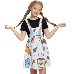 Doodle Fun Food Drawing Cute Kids  Apron Dress by Apen