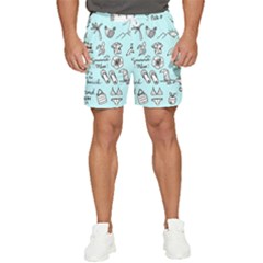 June Doodle Tropical Beach Sand Men s Runner Shorts by Apen