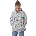 New Year Christmas Winter Pattern Kids  Oversized Hoodie View1