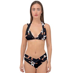 Astronaut Space Rockets Spaceman Double Strap Halter Bikini Set by Ravend