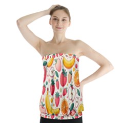 Fruit Sweet Pattern Strapless Top by Ravend