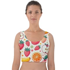 Fruit Sweet Pattern Velvet Crop Top by Ravend