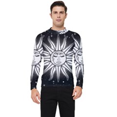 Sun Moon Star Universe Space Men s Long Sleeve Rash Guard by Ravend