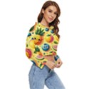 Fruits Fresh Sweet Pattern Women s Lightweight Cropped Hoodie View3