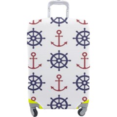 Nautical Seamless Pattern Luggage Cover (large) by Grandong