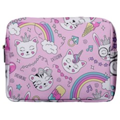 Beautiful Cute Animals Pattern Pink Make Up Pouch (large) by Grandong