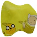 Adventure Time Jake The Dog Finn The Human Artwork Yellow Velour Head Support Cushion View3