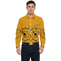 Adventure Time Jake The Dog Men s Long Sleeve Pocket Shirt  by Sarkoni