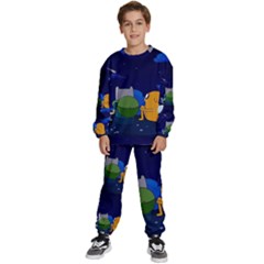 Adventure Time Jake And Finn Night Kids  Sweatshirt Set by Sarkoni