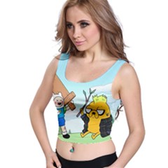 Adventure Time Finn And Jake Cartoon Network Parody Crop Top by Sarkoni