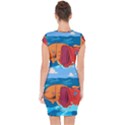 Adventure Time Fish Landscape Capsleeve Drawstring Dress  View2