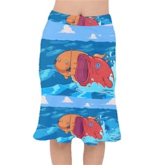 Adventure Time Fish Landscape Short Mermaid Skirt by Sarkoni