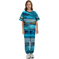 Artistic Fantasy Psychedelic Kids  T-shirt And Pants Sports Set by Sarkoni