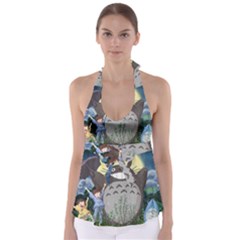 Illustration Anime Cartoon My Neighbor Totoro Tie Back Tankini Top by Sarkoni