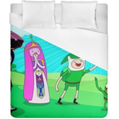 Adventure Time The Legend Of Zelda Parody Duvet Cover (california King Size) by Sarkoni