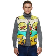 Painting Illustration Adventure Time Psychedelic Art Men s Button Up Puffer Vest	 by Sarkoni