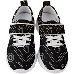 Coffee Background Kids  Velcro Strap Shoes by Bedest