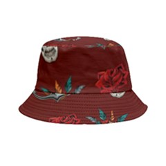 Tattoo Old School Background Pattern Bucket Hat by Bedest