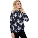 Crane Pattern Women s Lightweight Drawstring Hoodie View3