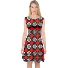 Dart Board Capsleeve Midi Dress by Dutashop