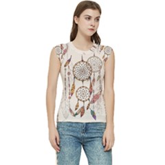 Coloured Dreamcatcher Background Women s Raglan Cap Sleeve T-shirt by Hannah976