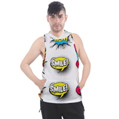 Set Colorful Comic Speech Bubbles Men s Sleeveless Hoodie by Hannah976