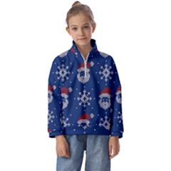 Santa Clauses Wallpaper Kids  Half Zip Hoodie by artworkshop