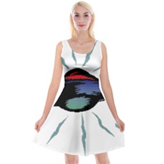 Alien Unidentified Flying Object Ufo Reversible Velvet Sleeveless Dress by Sarkoni