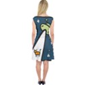 Ufo Alien Unidentified Flying Object Capsleeve Midi Dress View2