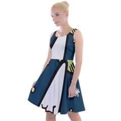 Ufo Alien Unidentified Flying Object Knee Length Skater Dress by Sarkoni