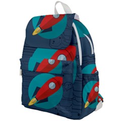 Rocket With Science Related Icons Image Top Flap Backpack by Bedest